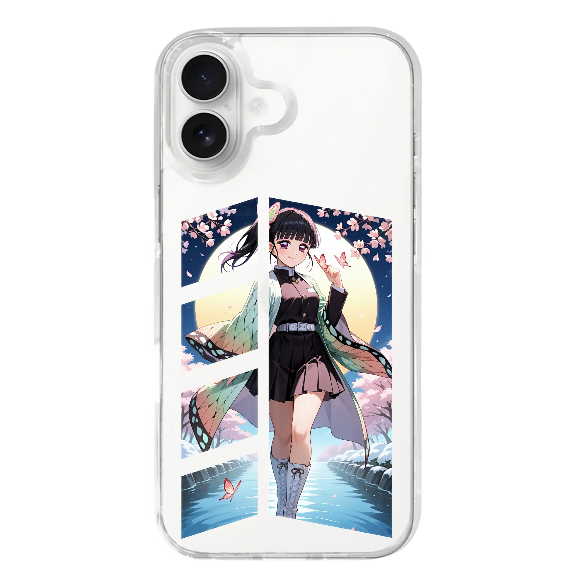 鬼滅の刃 グッズ,栗花落 カナヲ - iPhone 17シリーズ 透明スマホケース – 薄型・耐衝撃・精密フィット保護カバー